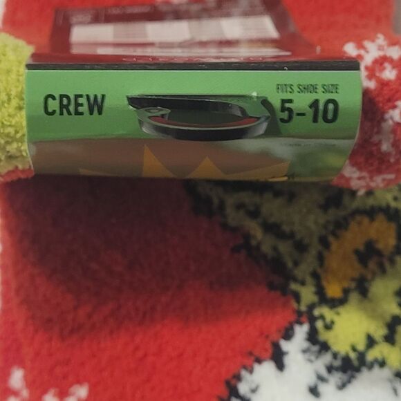 Bioworld Grinch Crew Socks 1 Pair Christmas Womens Sock Size 9-11 Shoes 5-10 New - Picture 8 of 10